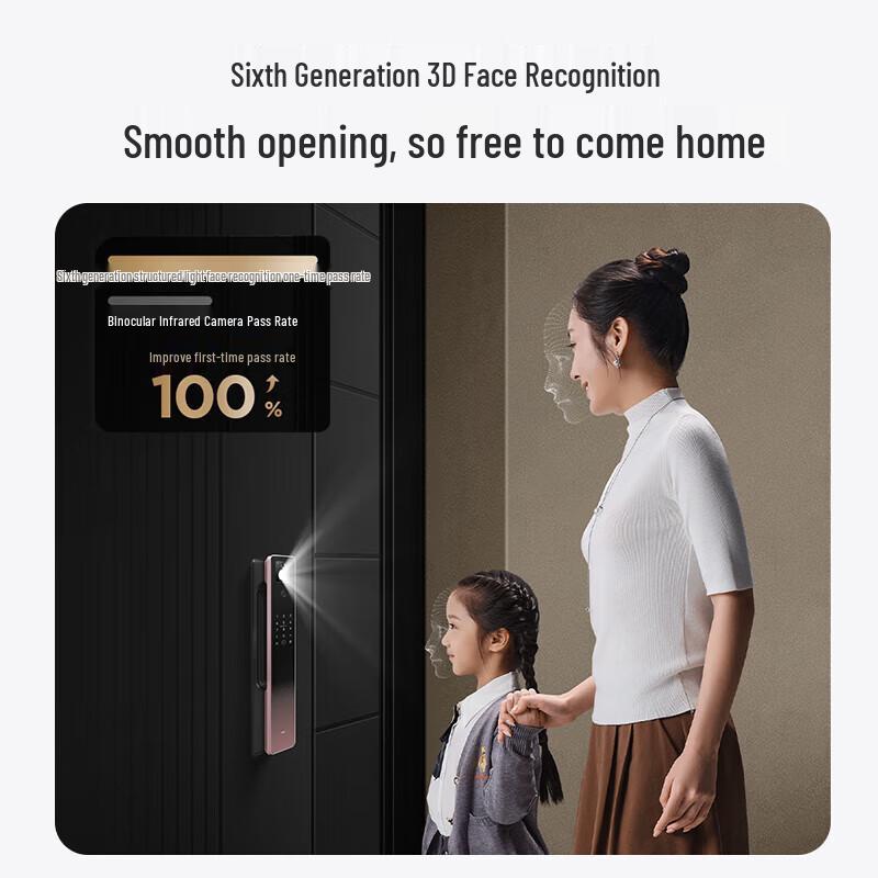 TCL K7G Pro 3D Face Recognition Smart Door Lock with Palm Vein Unlock