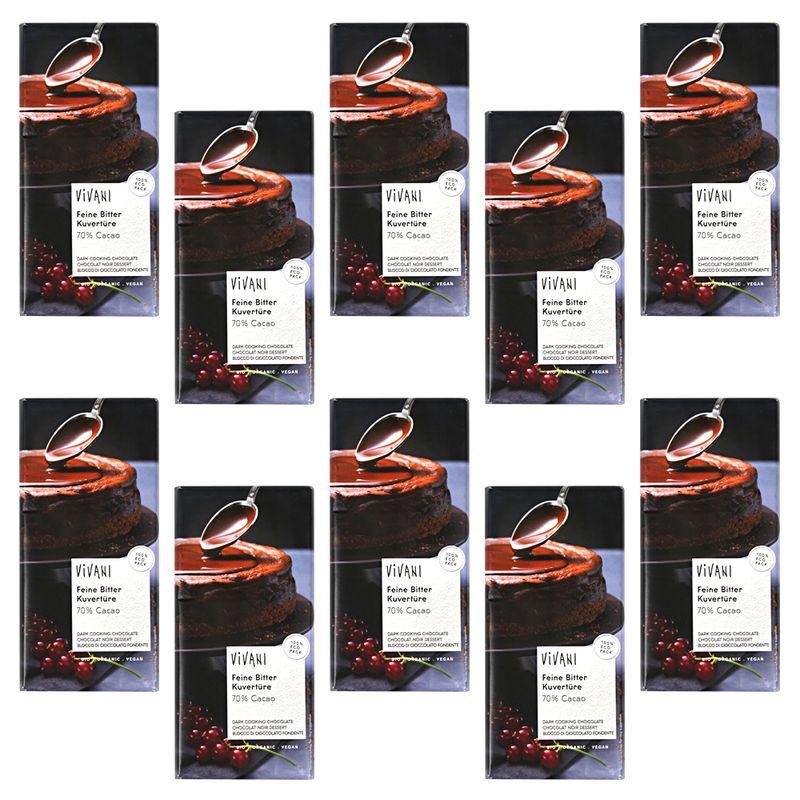 Vivani Couverture Dark Chocolate 150g x 10 packs