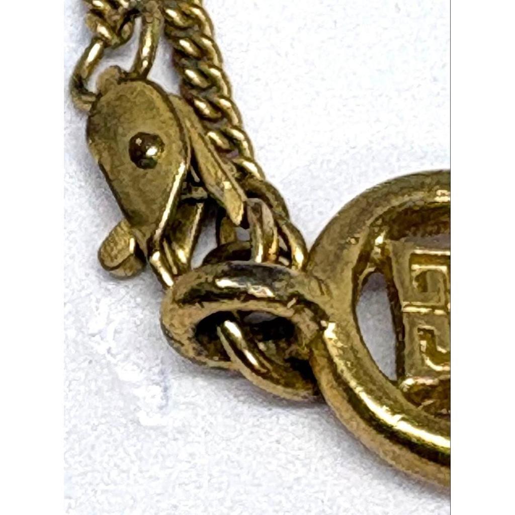 Used GIVENCHY Rotating Top Necklace Gold Vintage