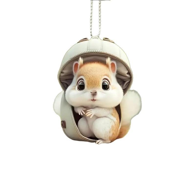 Car Squirrel Interior Decor Acrylic Pendant Christmas Tree Vehicles Ornament
