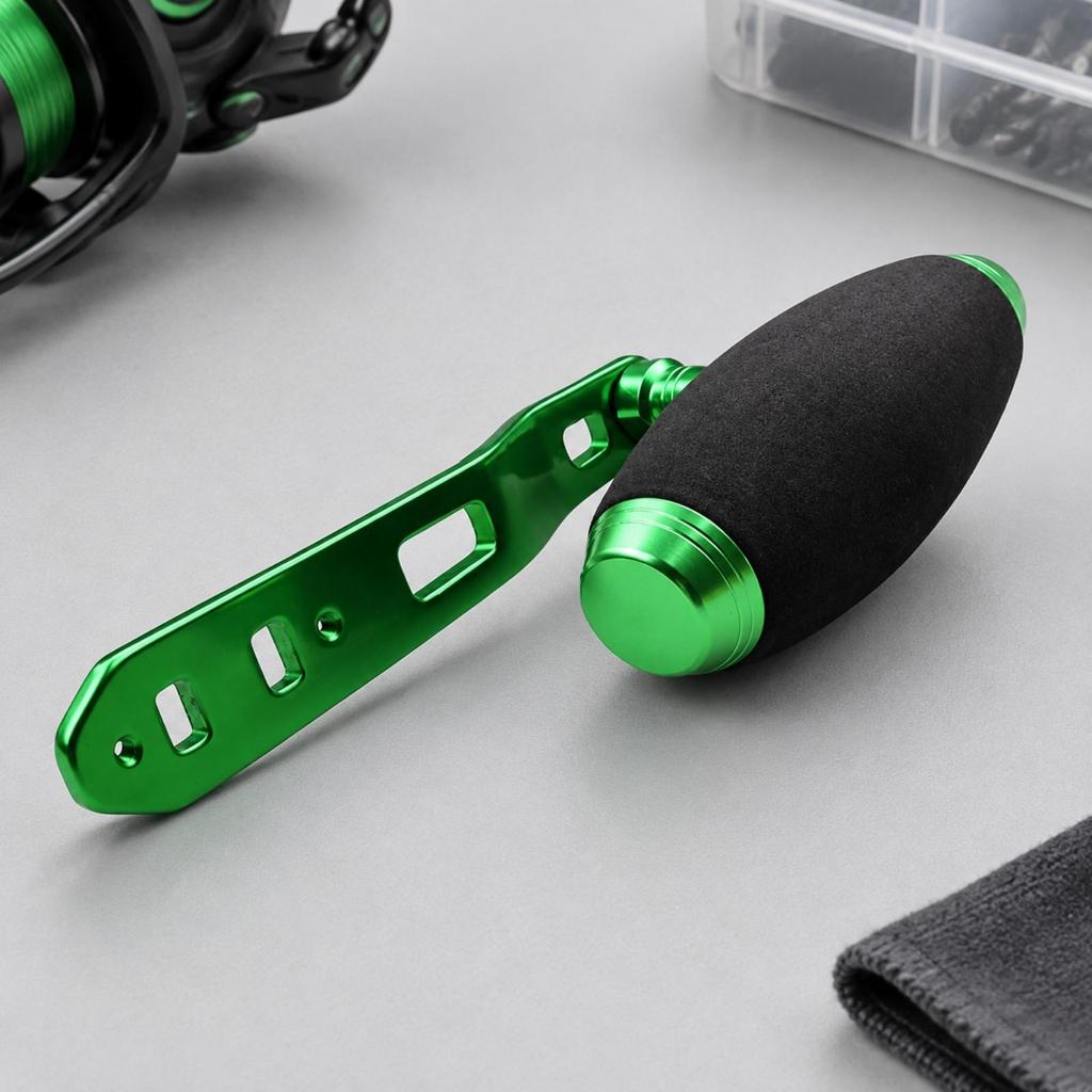 Reel Handle with 7x4 Hole Mounting Pattern Textured Aluminum Alloy Fishing