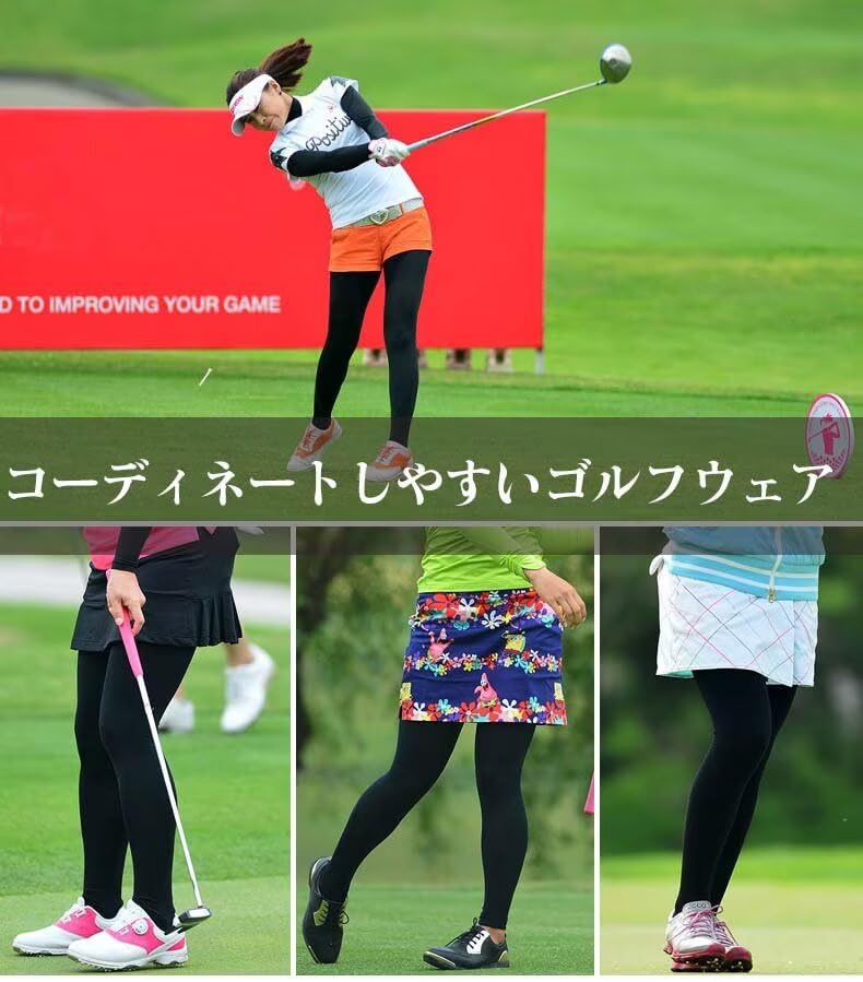 Lifemaster Golf Sun Golf UV Stretchy Sports Cool to the Compression Leggings Length Women's Leggings, Protection, Wear, Summer, Protection, Pants,