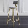 Modern Wrought Iron Bar Stool with Backrest - High Stool for Dining, Light Luxury Design