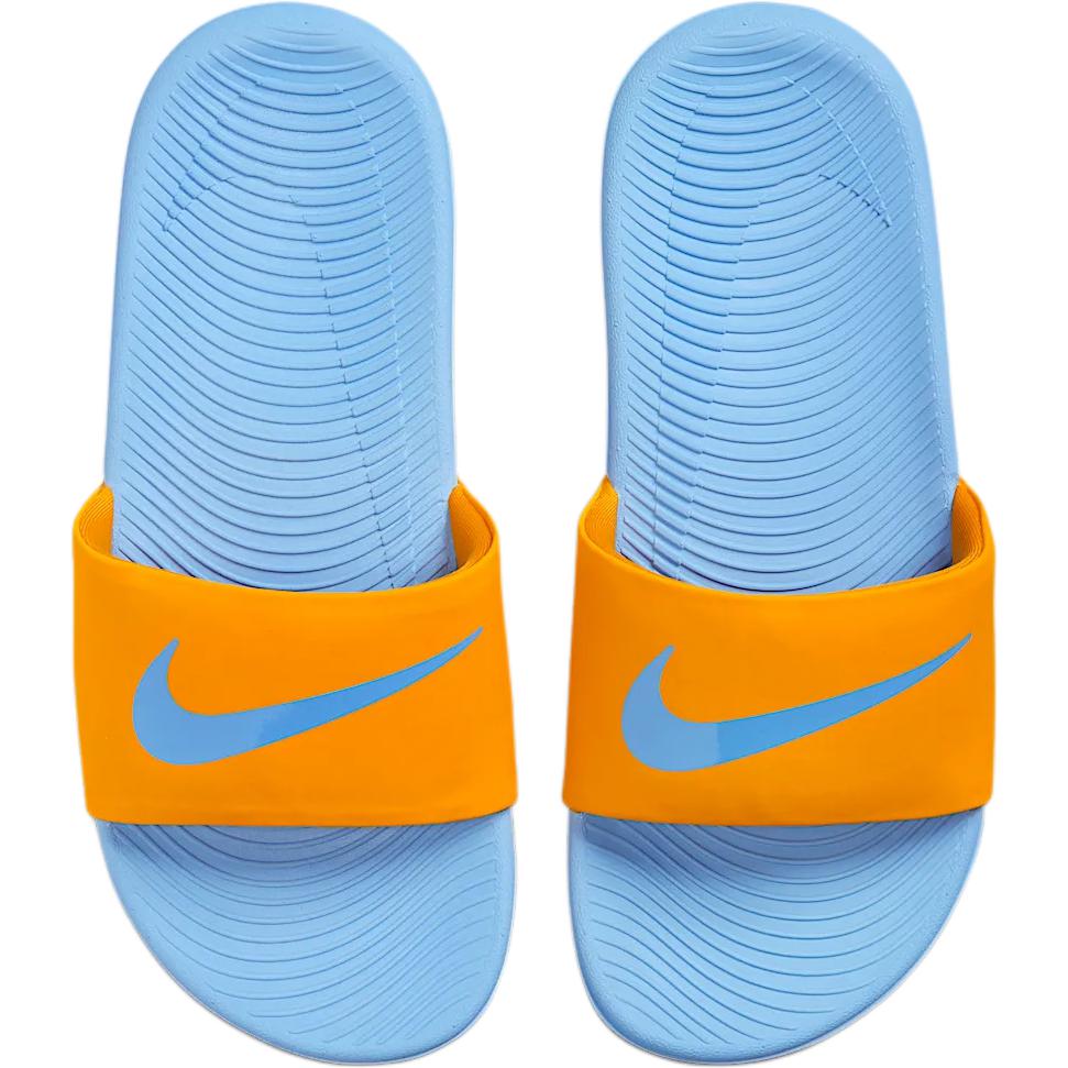 Nike Kawa Slide GS Orange Peel University Blue Kids Sneakers White FJ8812-801