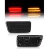 Bestview Side Marker Light Assembly Compatible with 2021-2024 Ford Bronco Sport, Amber Front & Red Rear Bumper Lamps, Smoked Lens 4PCS