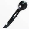 Multifunctional Camping Utensil with Knife, Fork, Spoon, Whistle for Outdoor Survival