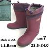 USED/L.L.Bean Insulated Rubber Snow Rain Boots Pink Size 23.024.0cm