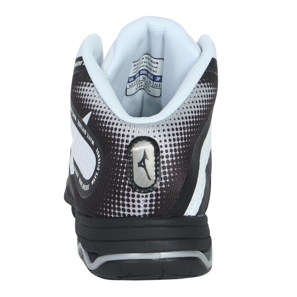 Mizuno Wave Diverse DE 2 Fitness White x Black x Light 2E Shoes, Indoor, Studio, Gym, Exercise, Gray, 27.0 cm,