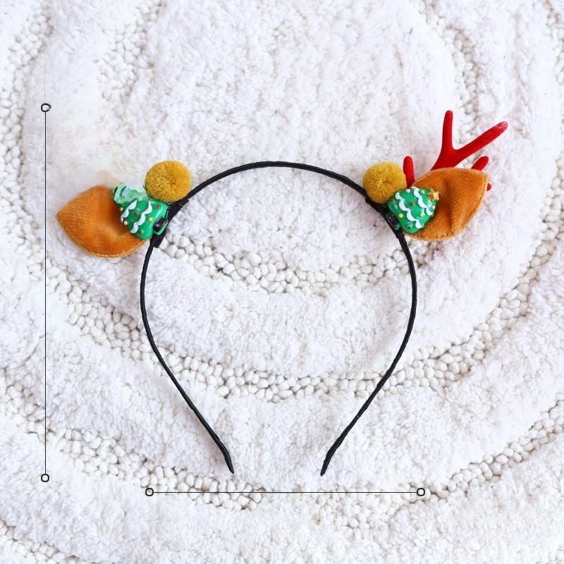 Christmas Deer Headband With Glitter Antlers For Holiday Party Decor And Celebrations