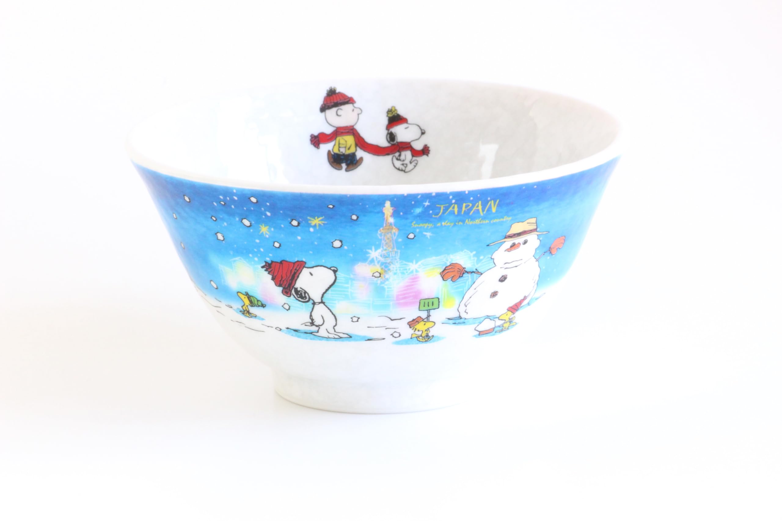 

World Travel Northern Land JAPAN Rice Diameter 12cm x Height Microwave and Dishwasher Made in Product Number 888915 PEANUTS Snoopy Bowl, 6cm, Safe, белый
