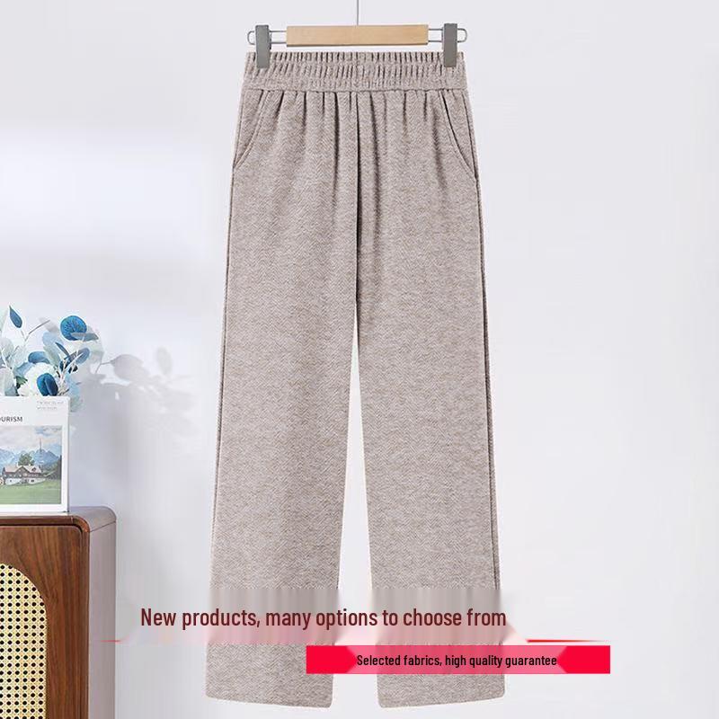 Damen Elegante High-Waist Gerade Hose mit Fleece-Futter für Herbst/Winter 2026