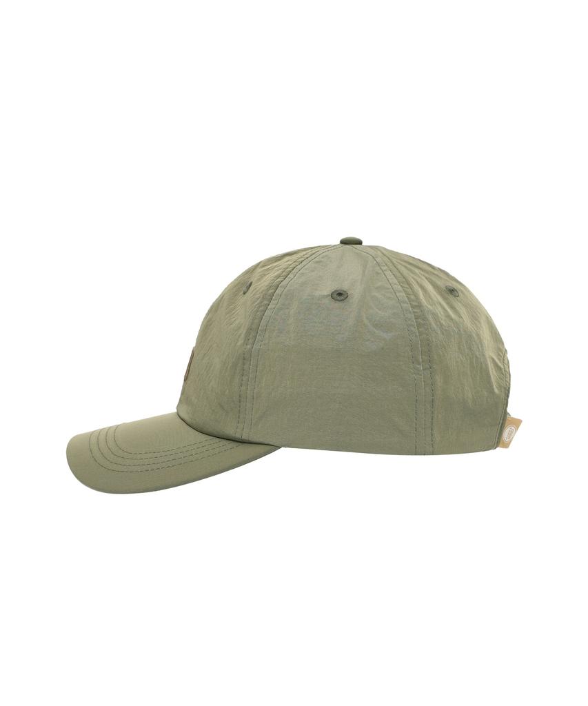 BBC EARTH Leather Logo Ball Cap Light Olive