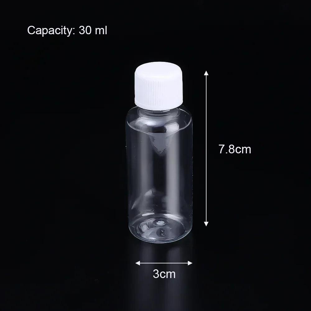1/5/10Pcs Plastic Bottle Transparent Refillable Small Mouth Bottle Portable Sample Vials Cosmetic Containers for Lotion Creams