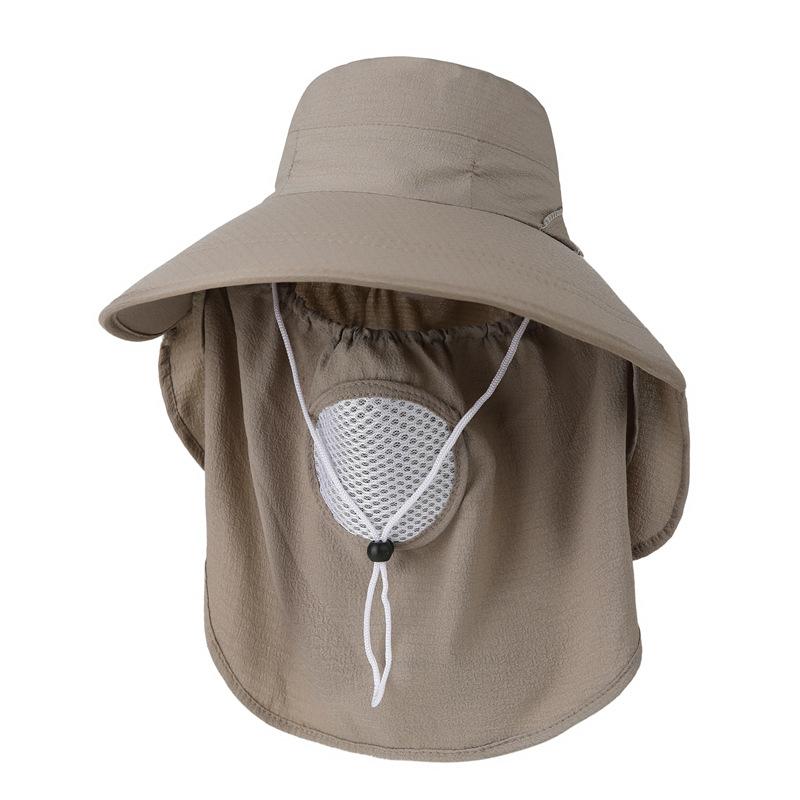 Hat Female Summer Big Brim Shade Outdoor Sunscreen Mask Face Cover Cycling Cold Hat Breathable Tea Picking Hat Working Hat