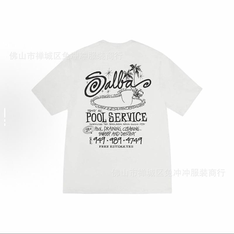 2025 new STU three standards complete spring and summer new tide brand classic cruise printed letters men and women with the same short sleeves