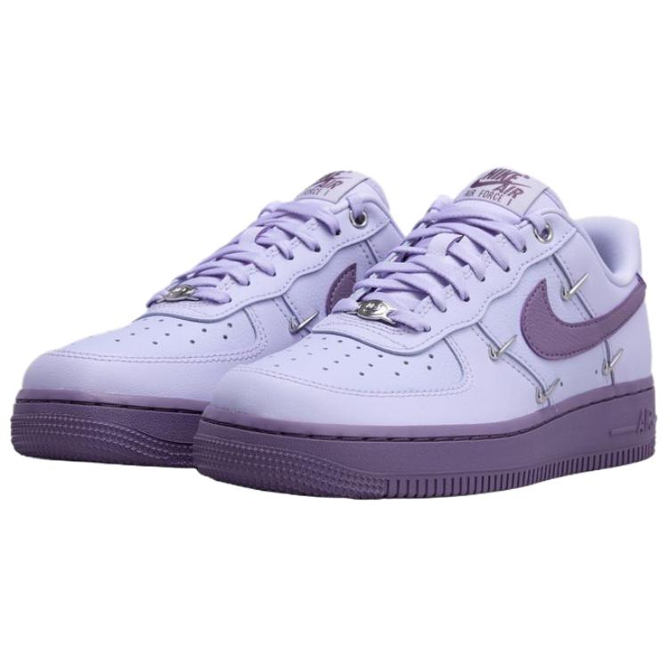 Nike Air Force 1 Leicht und Atmungsaktiv Niedriger Schaft Skateboard-Schuhe Damen Lila IX5253-555