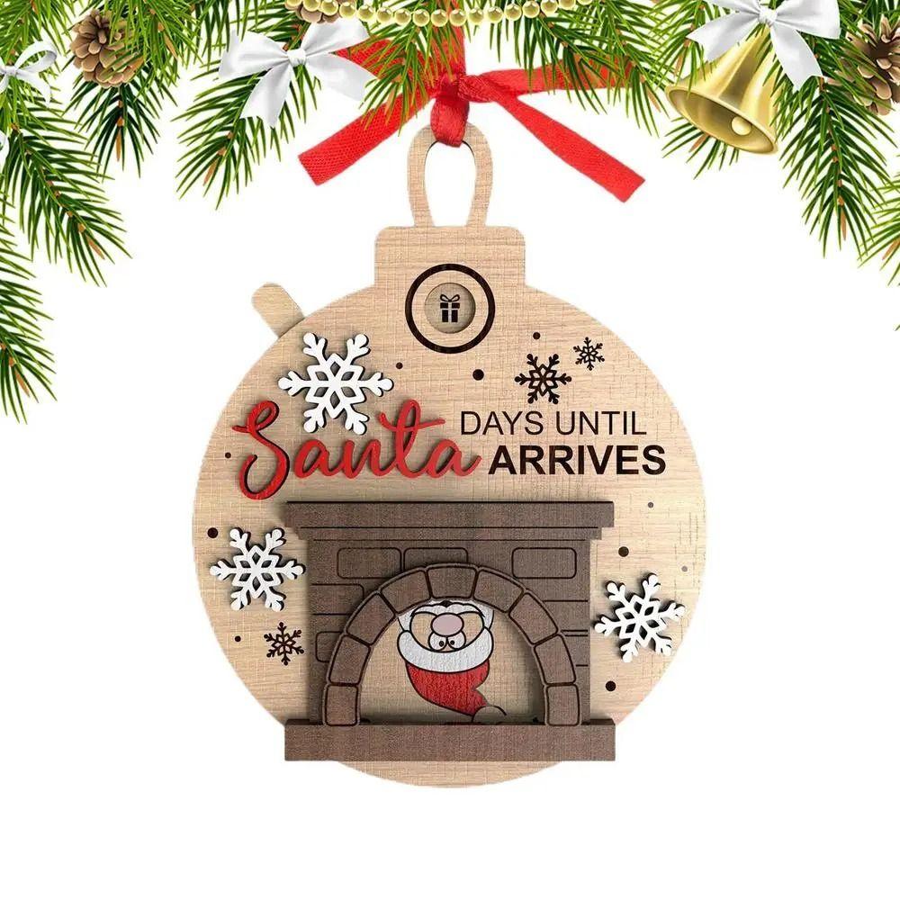 Handmade Santa Claus Christmas Countdown Santa Clause Wooden Christmas Calendar  New Year