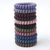1PC Women Matt Colors Glow In Dark Cloth Telephone Wire Rubber Bands Stretchy Colors Non-mark Spiral Coil Ropes Solid Hair Ties