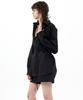 Bikwaieos Oversized Belted Cotton Shirt_Black
