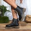 Fashion Women Boots 2025 New Warm Lined Ankle Boots Women Thick-Sole Fashionable Shoes Plus-Size British Style Winter New Shoes Women