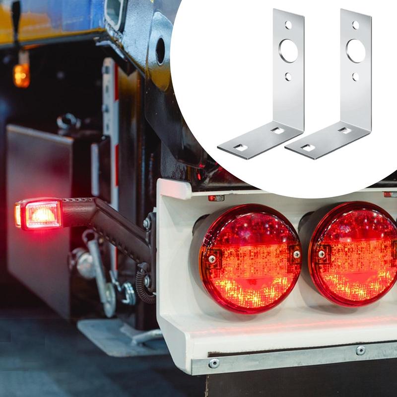 2x Trailer Light Brackets L Shape Parts Pre Drilled Hole Fit Most Trailer