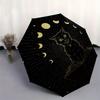 Mystical Moonlit Cat: Enchanted Book IllustrationUmbrella, Portable 3-Fold Umbrella for Men & Women,Christmas Gift ES121