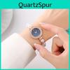 Fashion Pearl Quartz Womens Watch With Crystal Embellishments For Elegant Dress Wear