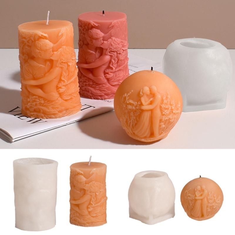 Silicone Cylinder Mould For Handmade Candle Embossed Star Detailing Safe Family Activity Supplies