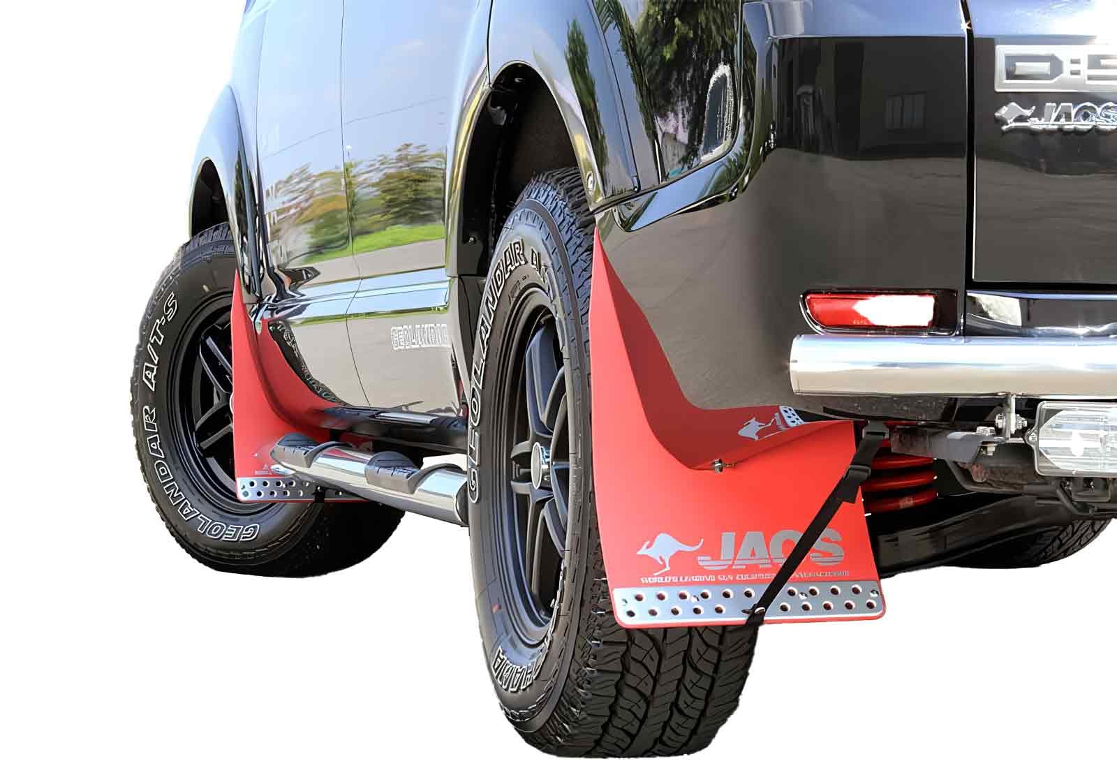 

JAOS Mud Guard III Front for Delica B621304F Set, Red, D5 (2007+) [Model Year 07.01-] [Compatible with All]