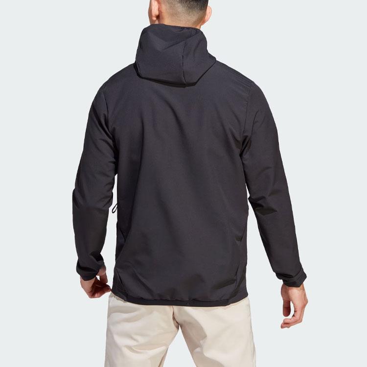 Adidas Multi Soft Shell Jacket With Solid Logo Outdoor Sports Hooded Softshell Jacket Men Jackets Black HZ4425