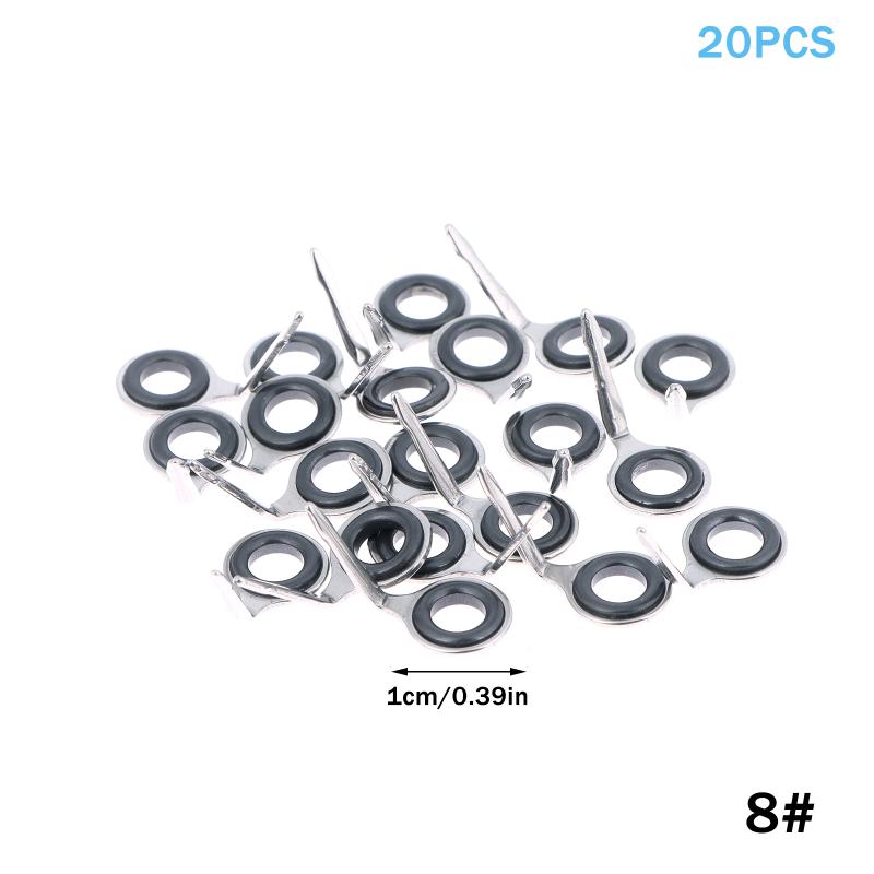 Non Ceramic Ring 20PCS MKG 1.0S 1.5S 2.0S 3.0S for Model Fishing Rod Mini Repair Guides.