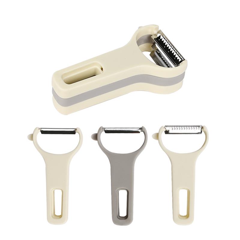 

Бытовые инструменты для ежедневного использования: ножи для чистки овощей и фруктов, различные лезвия, скребки, многофункциональный складной рубанок для дыни «три в одном» beige [bag]