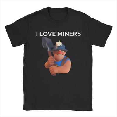 I Like Miner T Shirt for Men Pure Cotton Novelty T Shirt Round Neck C Conflict R Royal T Shirt Short Sleeved Dress Print Tops