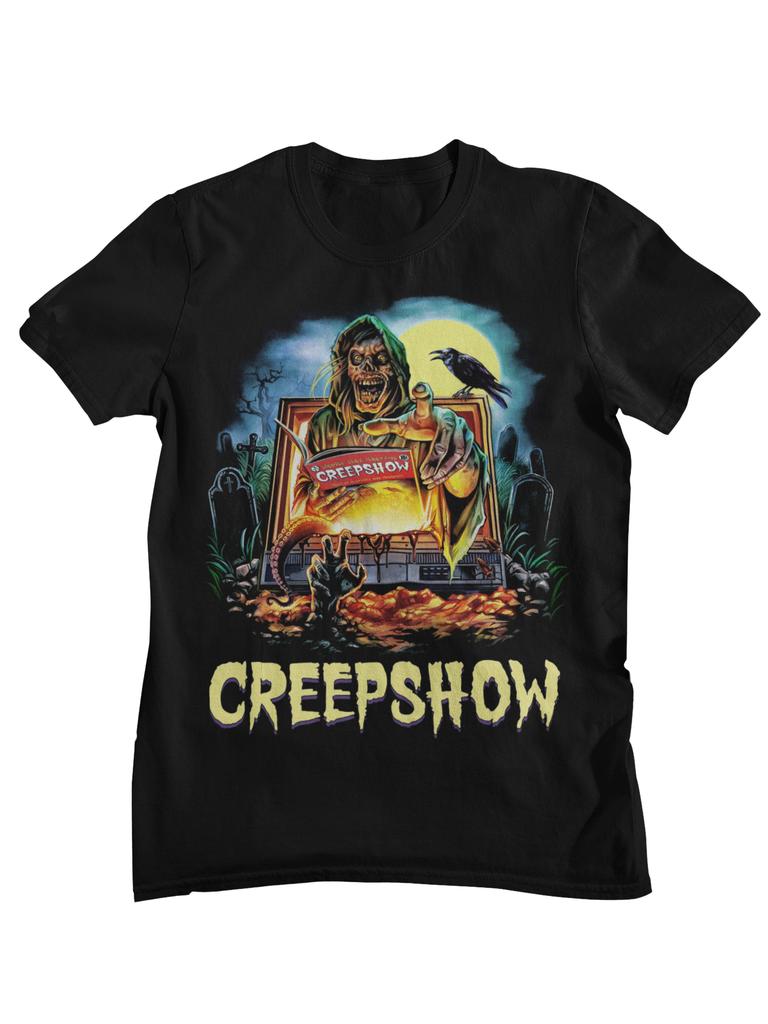 Creepshow Retro Horror Anthology Movie Poster Graphic TShirt Unisex Women Casual Cotton Streetwear Tops