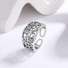 Elegant Temperament Openwork 925 Silver Floral Ring