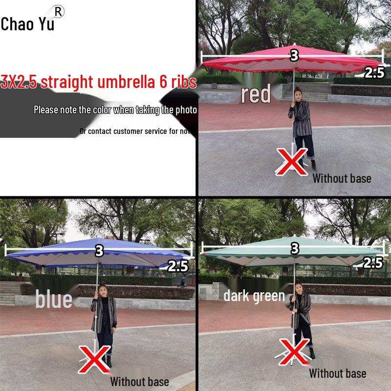 Commercial Outdoor Tilting Sunshade Umbrella: Large, Foldable, Thickened Awning for Sun Protection