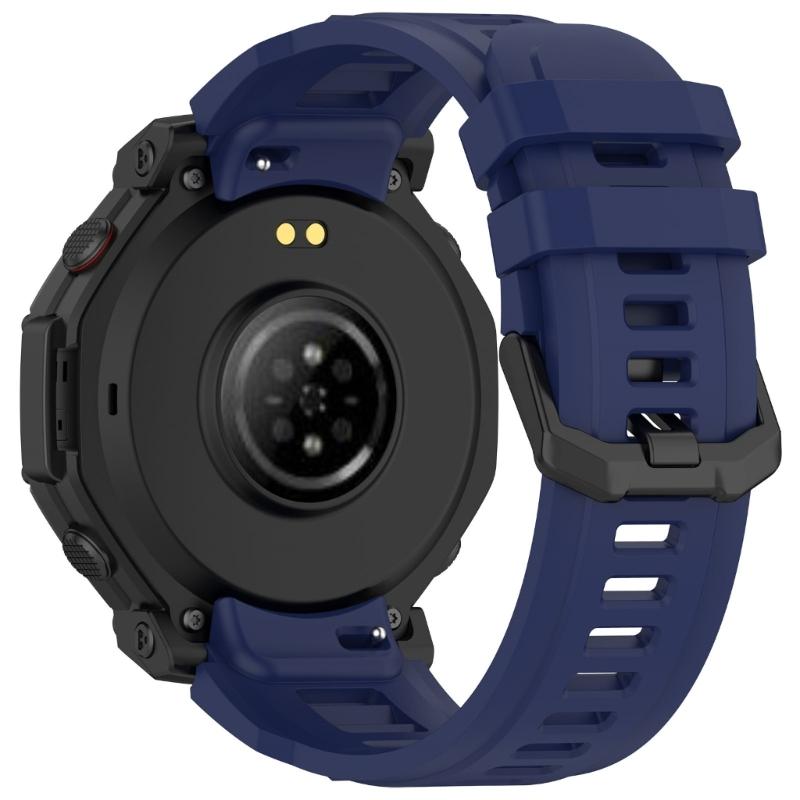 Sweatproof Sport Silicone Straps Multiple Hole Adjustable Universal Fit Flexible Soft Silicone Watch Band for Smartwatches