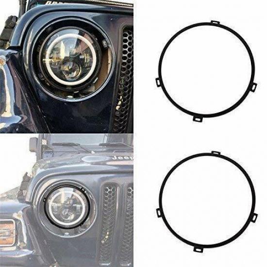 7" Black Headlight Mount Bracket Holder Ring for Jeep Wrangler JK JKU 2007-2017