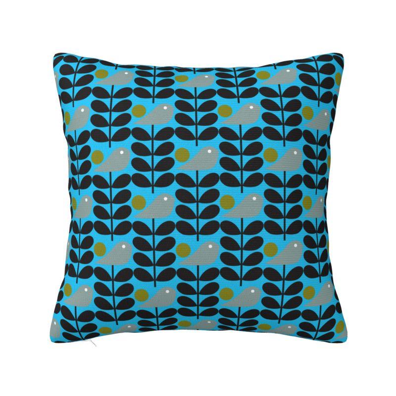 Orla Kiely Fiori Scandinavi Federa Cuscino Arredo Casa Quadrata Poliestere Stampa Double Face