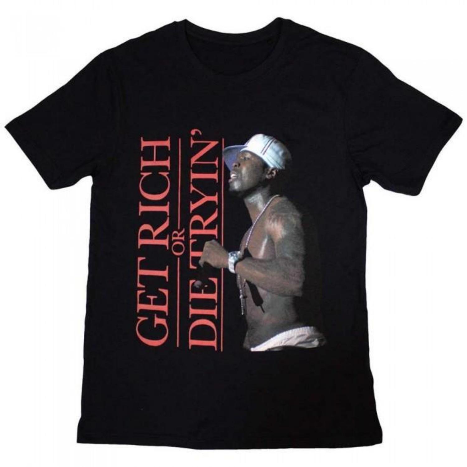 

50 Cent Unisex Adult Get Rich T-Shirt S чёрный