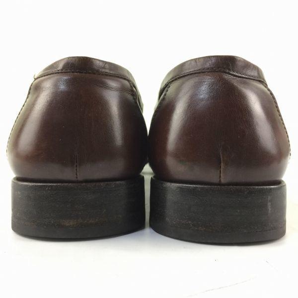 Salvatore Ferragamo Herrenschuhe Loafer Mokassin Slipper Braun Größe 9D 27.0-27.5 Made in Italy(GEBRAUCHT)