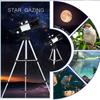 70mm Astronomical Telescope 150X High Power Monocular Telescope Refractor Spotting Scope with 5*24 Finder Scope Tripod Moon Filter 3X Barlow Lens for