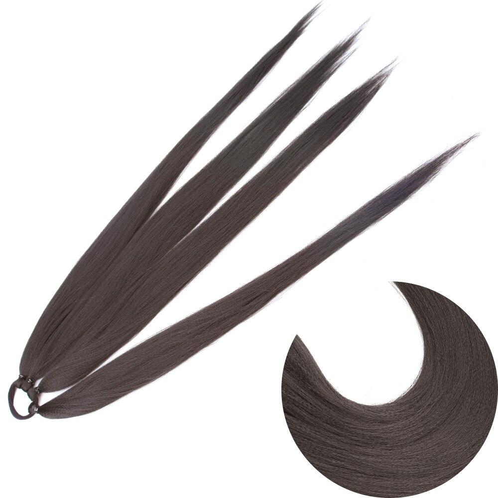 

LISI HAIR Synthetic With Hair Tie Wrap Around Hair Extensions Long Braid Chignon Rubber Band Ponytail For Women Wear 65cm