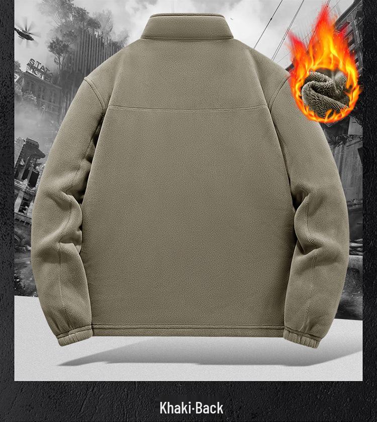 8918A Men's Thickened Fleece Outdoor Jacket - Autumn/Winter Sherpa Style