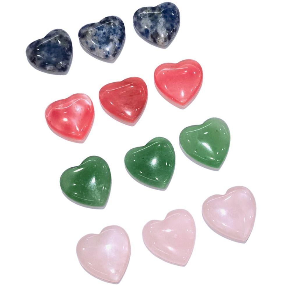 Natural Heart-shaped Stone Non-porous Quartz Crystal Ornaments Natural Crystal Stones  Gift