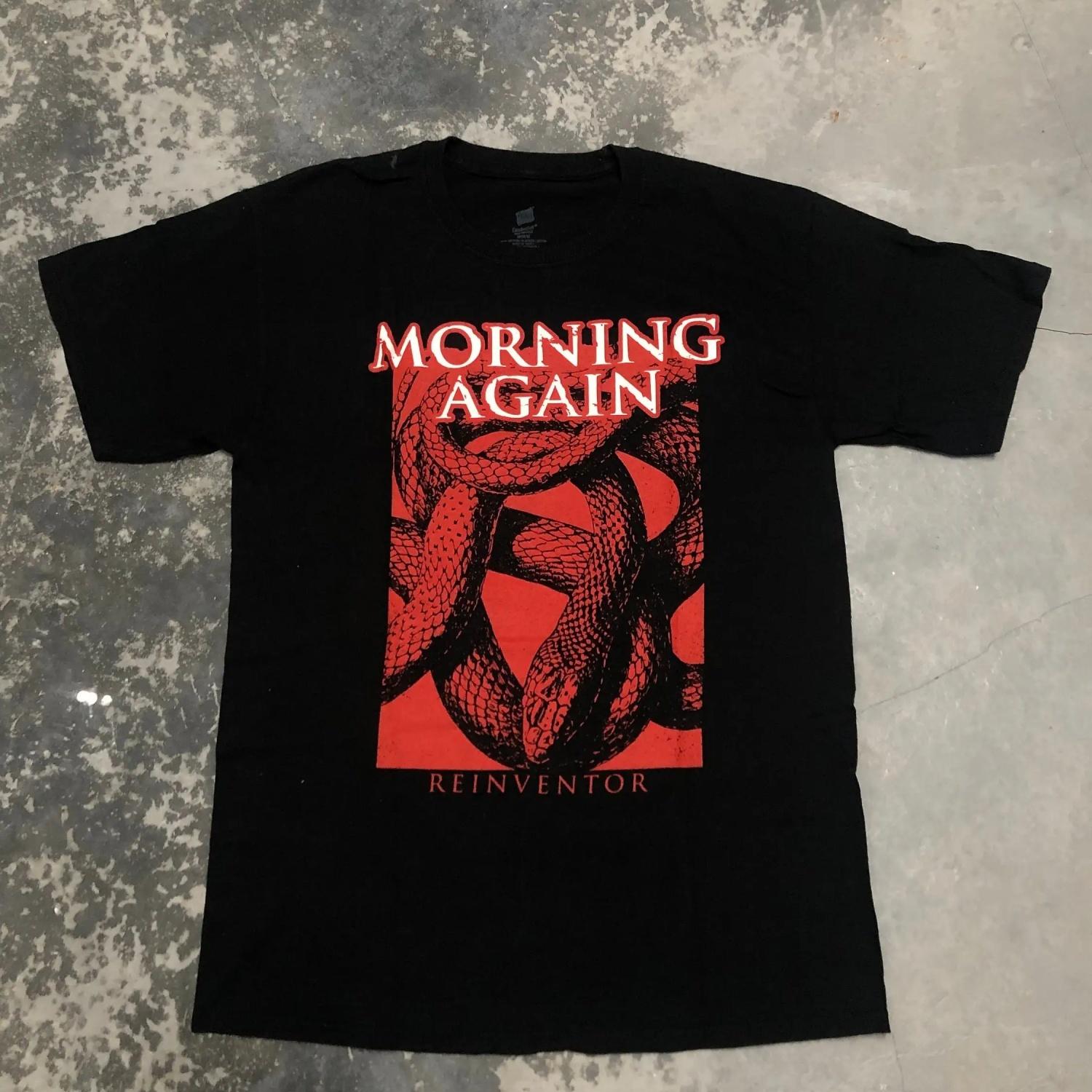 Vintage Morning Agains American metalcore band T shirt S чёрный