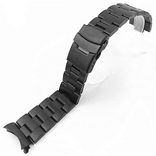 22Mm stainless steel strap diving three-bead safety buckle strap including tools black