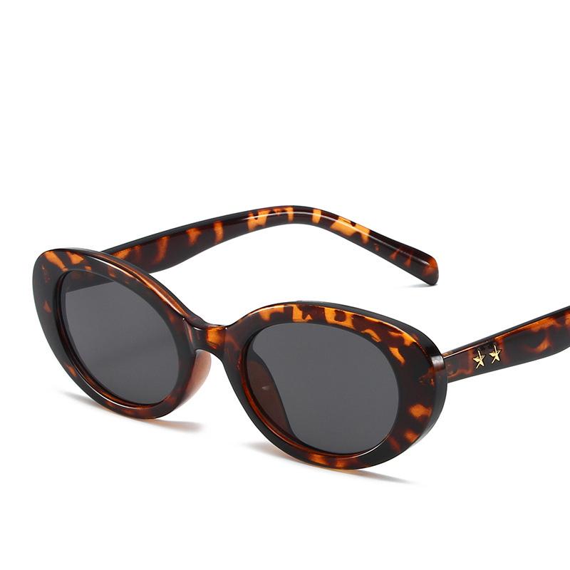 Luxury Brand Designer Oval Sunglasses Women For Men  Fashion Vintage Trendy Sun Glasses Star Punk Pink Popular Shades Uv400