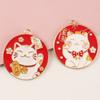Cute Fortune Cat Keychain Maneki Neko Cat Pet Paw Sakura Original Keyring