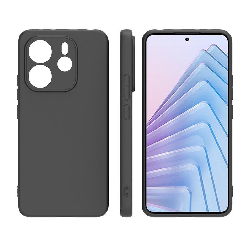 

For Xiaomi Redmi Note 14 4G Europe Case Black Matte Soft TPU Back Phone Cover for Redmi Note 14 Pro Plus 4G 5G POCO X7 Pro Cases Note14 4G Europe чёрный
